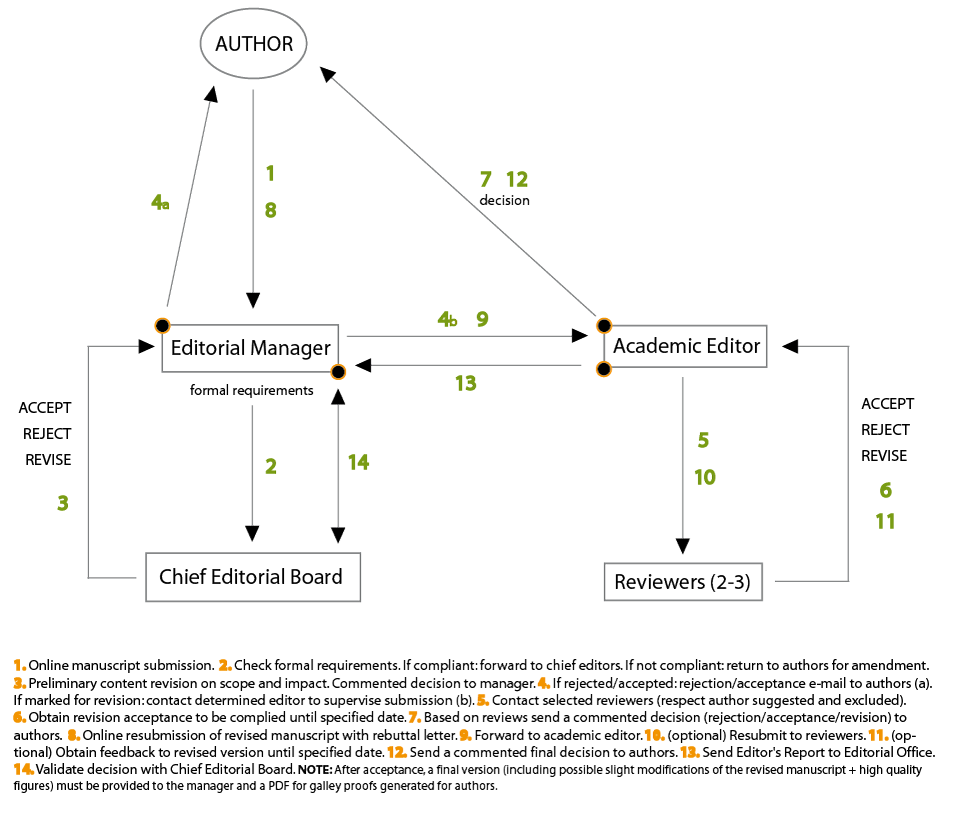 Overview of how our peer reviewing process works.
